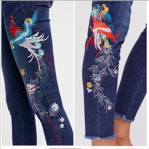 Free People Denim - Free People Embroidered Jeans